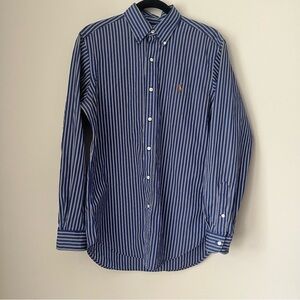 Ralph Lauren Men's Classic Fit Pony Button Long Sleeve Striped Polo Size S